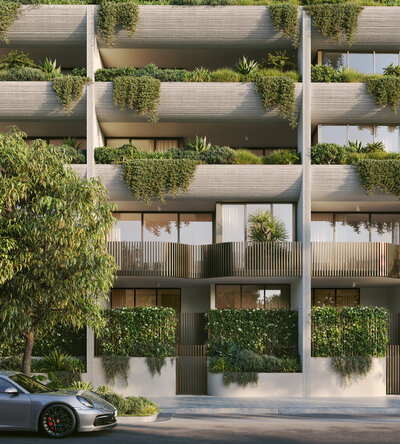 An artist's impression of the terrace homes at SOL by Walker.