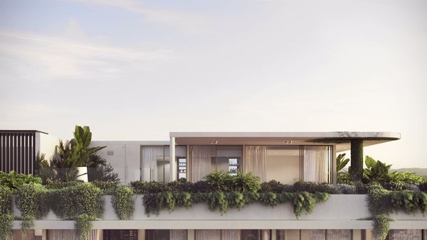 An artist’s impression of the view looking into one of the penthouses at SOL by Walker.